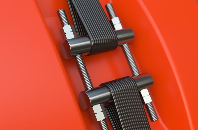 Riser shim strap hardware