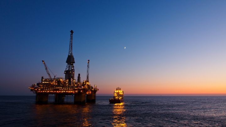 Oil Rig sunset